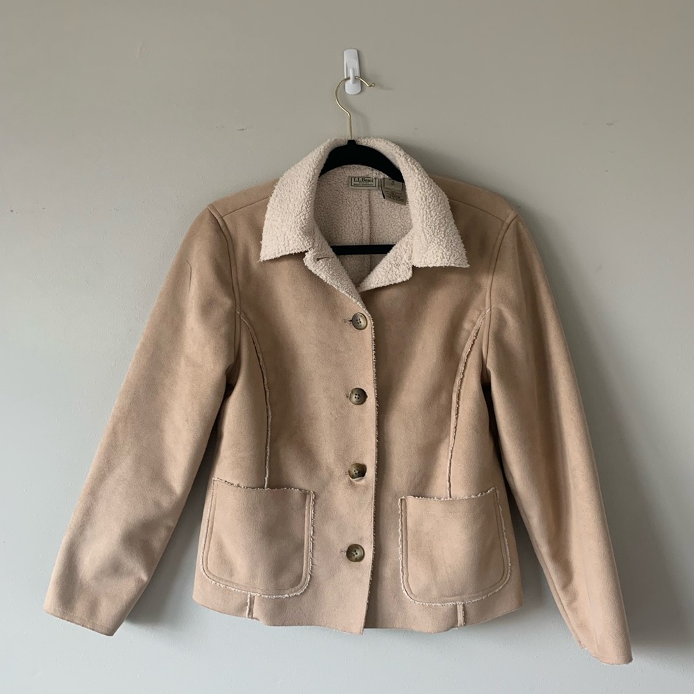 LL BEAN CREAM TEDDY JACKET 🐻 🧥 ❄️